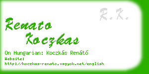 renato koczkas business card