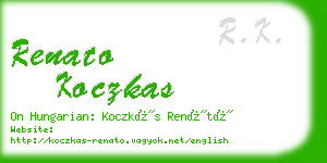 renato koczkas business card
